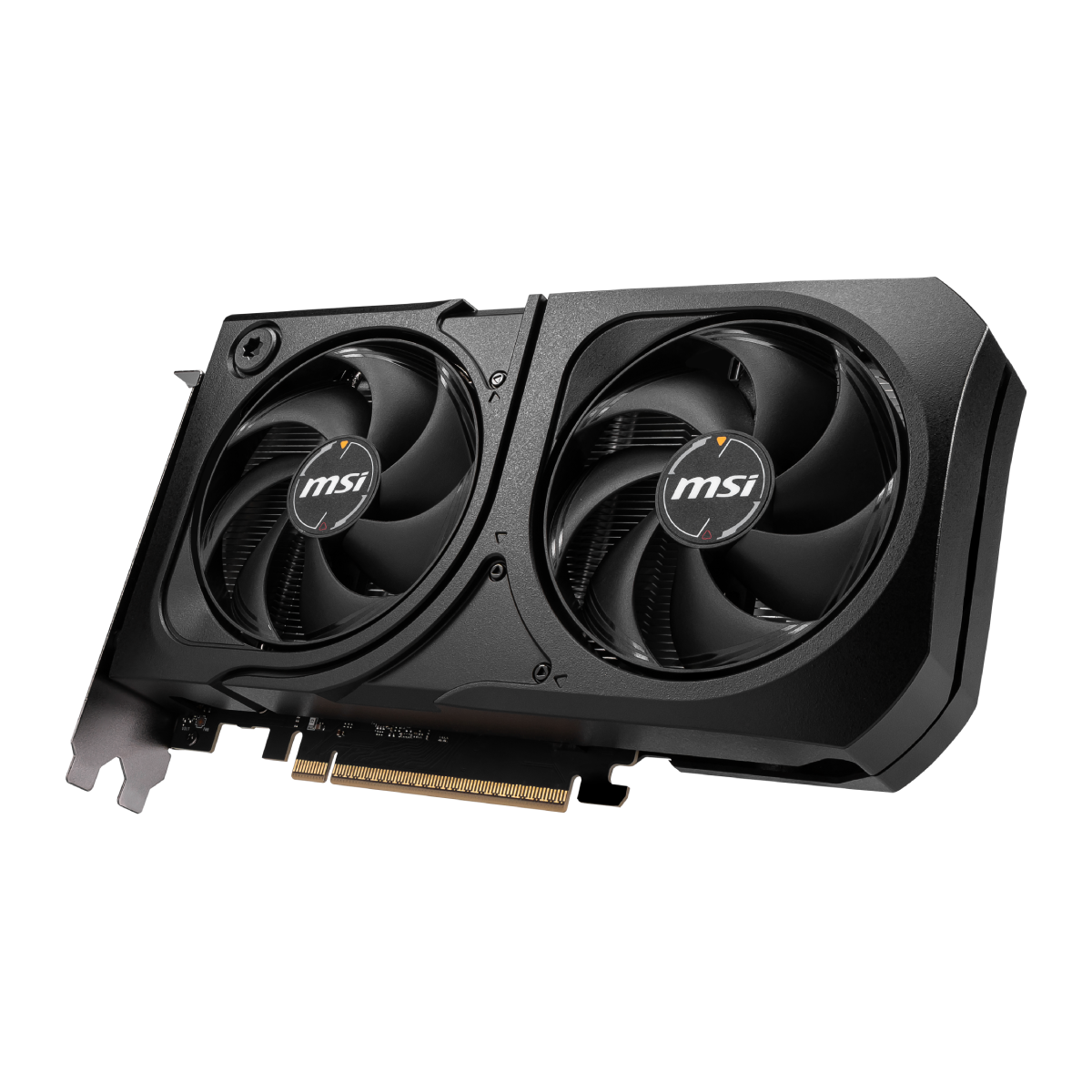 Tarjeta gráfica MSI GeForce RTX 5060 Ti 8G SHADOW 2X PLUS con disipadores y puertos de video visibles.