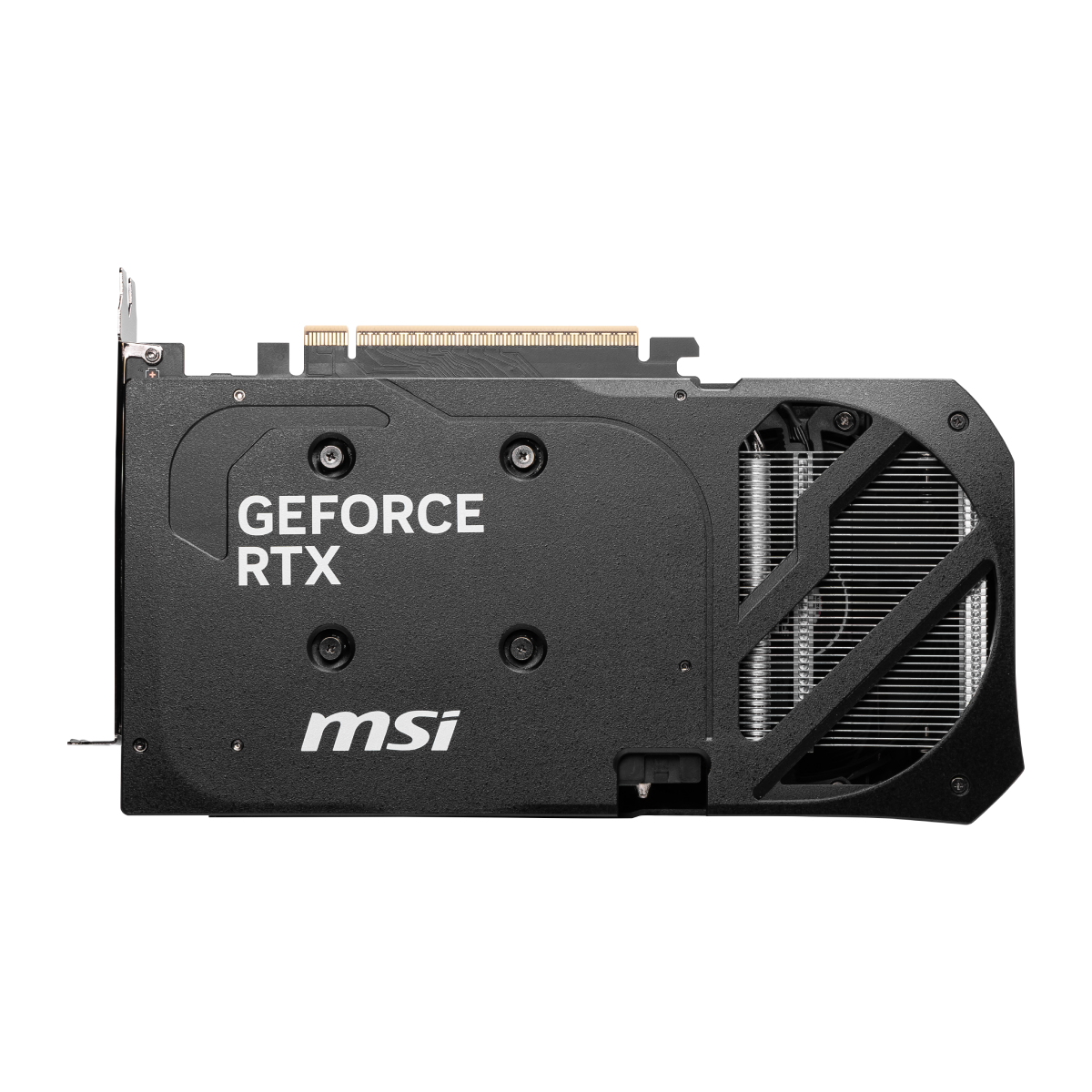 Tarjeta gráfica MSI GeForce RTX 5060 Ti 8G SHADOW 2X PLUS con disipadores y conectores en la placa.