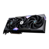 Tarjeta gráfica MSI GeForce RTX 5060 Ti GAMING TRIO VGA con disipador y conexiones HDMI y DisplayPort, vista frontal.