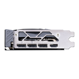 Tarjeta gráfica MSI GeForce RTX 5060 Ti GAMING TRIO de 8GB, con disipador y conectores en la tarjeta VGA.