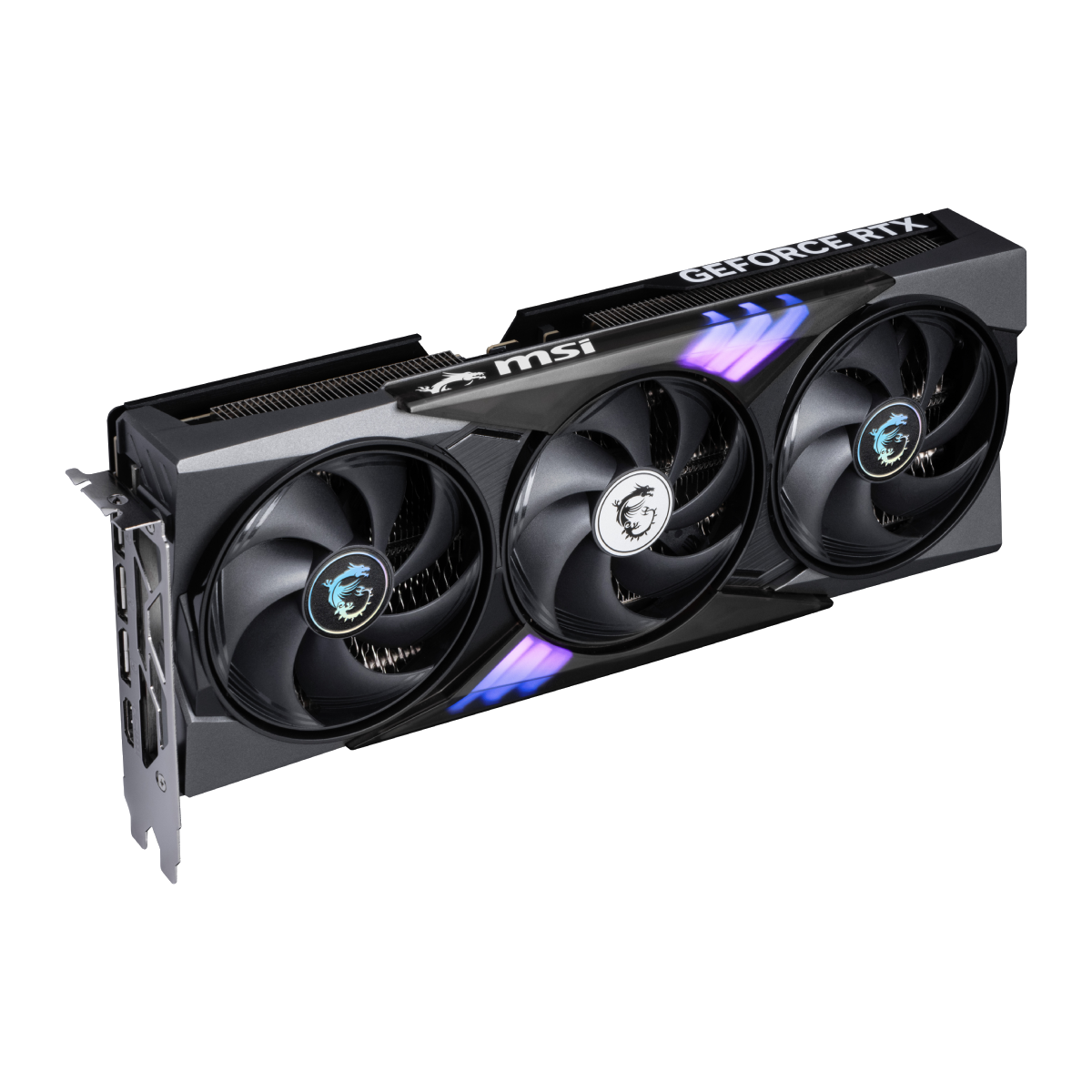Tarjeta gráfica MSI GeForce RTX 5060 Ti 8G GAMING TRIO OC, placa VGA con refrigeración y conectores en la parte superior.