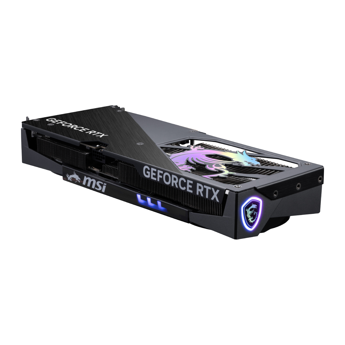 Tarjeta gráfica MSI GeForce RTX 5060 Ti 8G GAMING TRIO OC con disipador y ventiladores en diseño negro y detalles en plateado.