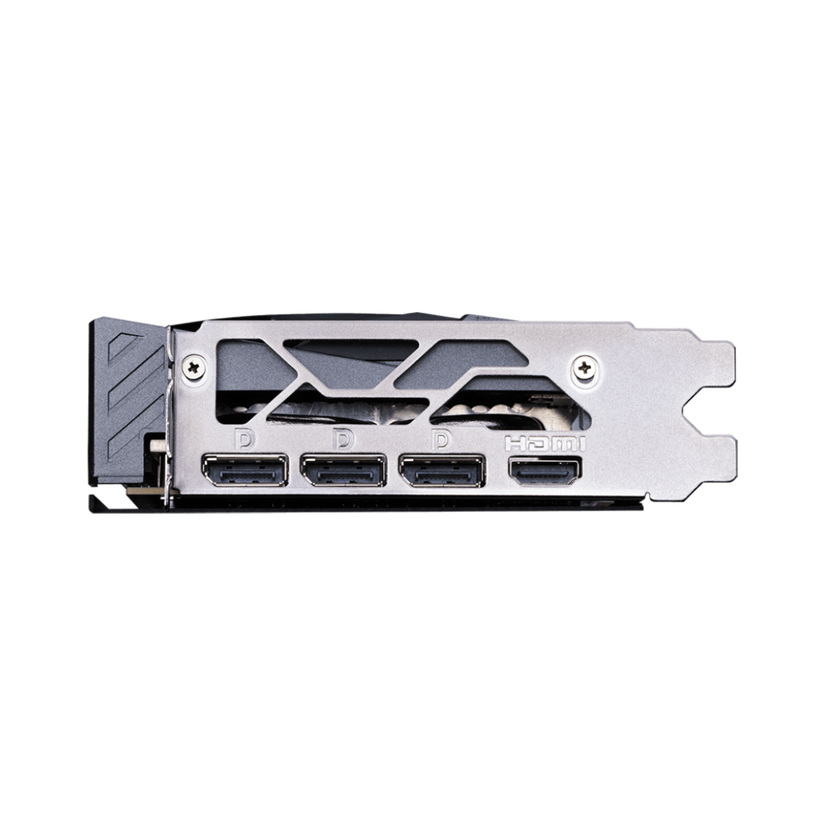 Tarjeta gráfica MSI GeForce RTX 5060 Ti GAMING TRIO OC con disipador y ventiladores, vista frontal de la tarjeta VGA MSI.