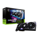 Tarjeta gráfica MSI GeForce RTX 5060 Ti 8G GAMING TRIO, tarjeta VGA con diseño robusto y ventiladores de alta eficiencia.