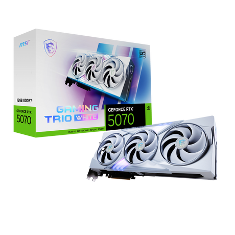 tarjeta grafica msi nvidia geforce rtx 5070 12g gaming trio oc white