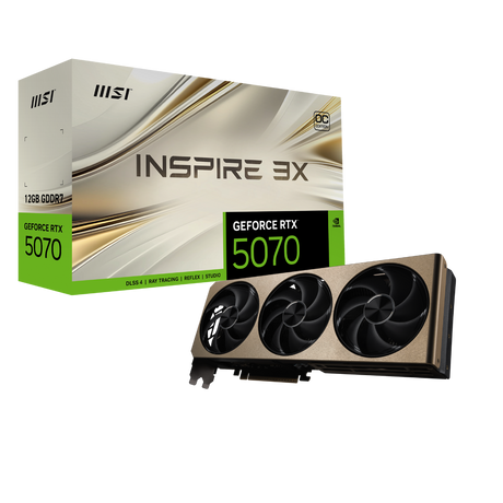 tarjeta grafica msi nvidia geforce rtx 5070 12g inspire 3x oc