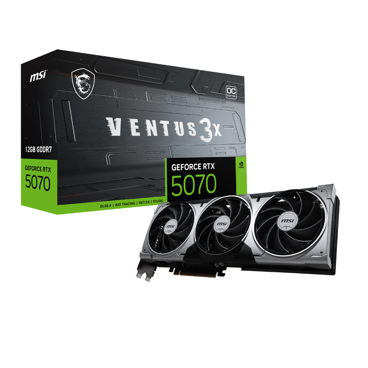 tarjeta grafica msi nvidia geforce rtx 5070 12g ventus 3x oc