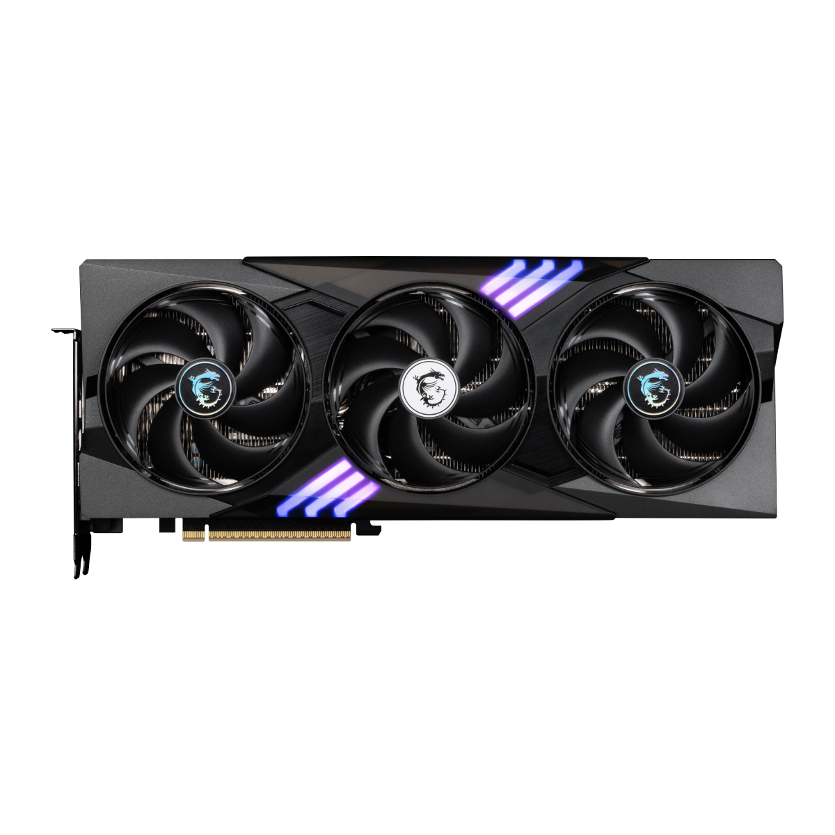 Tarjeta gráfica MSI GeForce RTX 5070 12G GAMING TRIO para juegos, con disipador y ventiladores en diseño de alta resistencia.