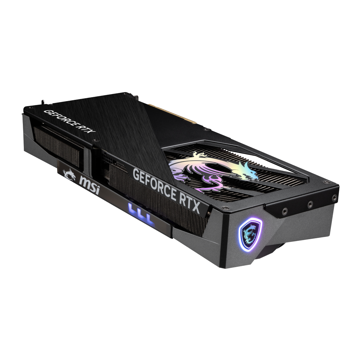 Tarjeta gráfica MSI GeForce RTX 5070 12G GAMING TRIO, VGA con disipador y ventiladores, diseñada para alto rendimiento en gaming.