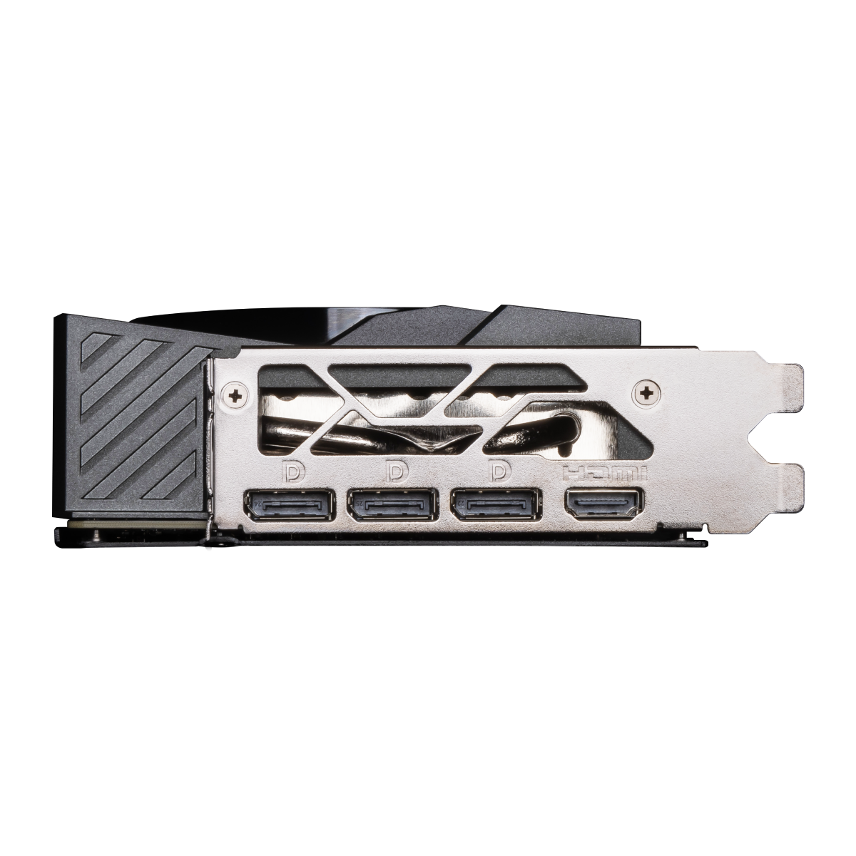 Tarjeta gráfica MSI GeForce RTX 5070 12G GAMING TRIO, VGA con disipador y conectores de video, en caja negra con detalles en rojo