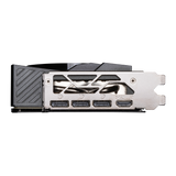 Tarjeta gráfica MSI GeForce RTX 5070 12G GAMING TRIO, VGA con disipador y conectores de video, en caja negra con detalles en rojo