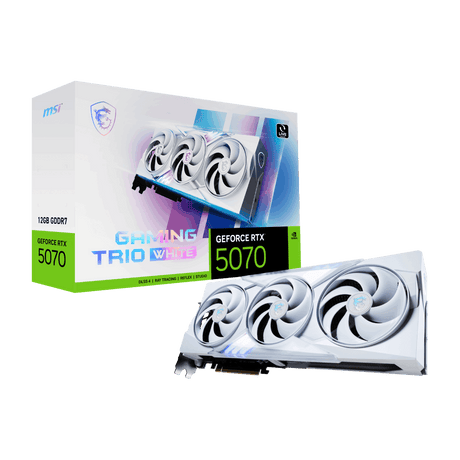 Tarjeta grafica de MSI NVIDIA GeForce RTX 5070 12G GAMING TRIO WHITE