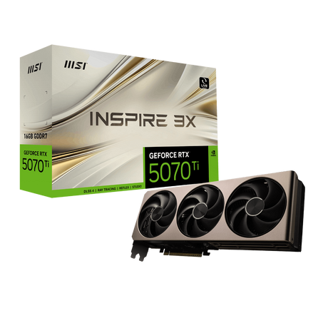 Tarjeta grafica MSI NVIDIA GeForce RTX 5070 Ti 16G INSPIRE 3X