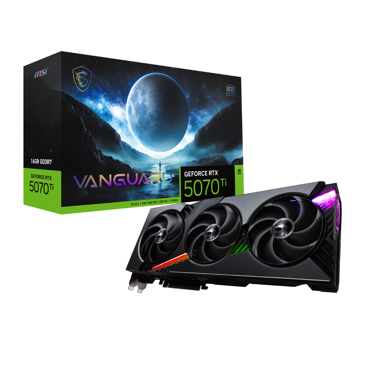 MSI GeForce RTX 5070 Ti 16G VANGUARD SOC Tarjeta Gráfica – MSI e