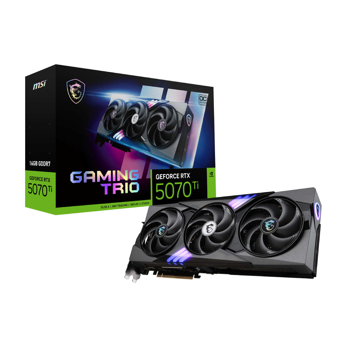 Tarjeta grafica de MSI NVIDIA GeForce RTX 5070 Ti Gaming Trio OC