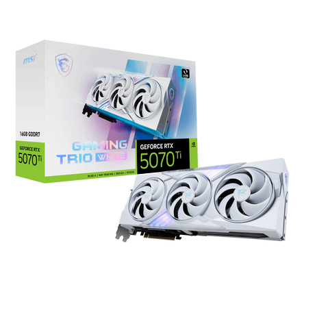 Tarjeta grafica de MSI NVIDIA GeForce RTX 5070 Ti GAMING TRIO WHITE