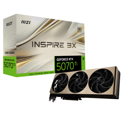 tarjeta grafica msi nvidia geforce rtx 5070 ti inspire 3x oc plus