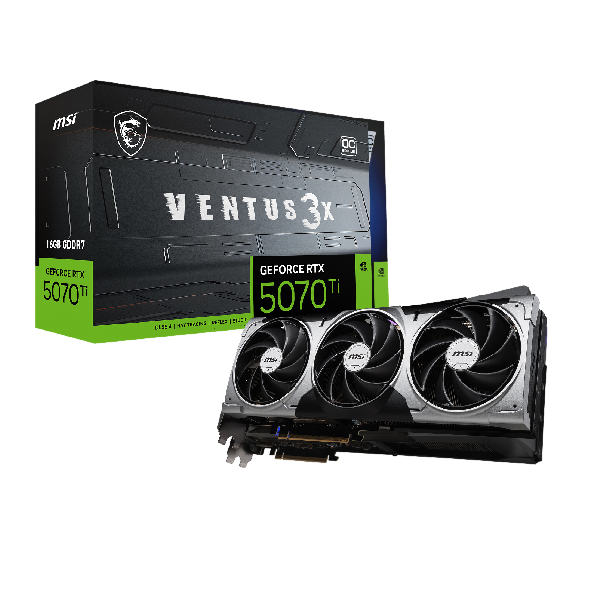 TARJETA GRAFICA MSI GEFORCE RTX 5070TI 16GB VENTUS 3X