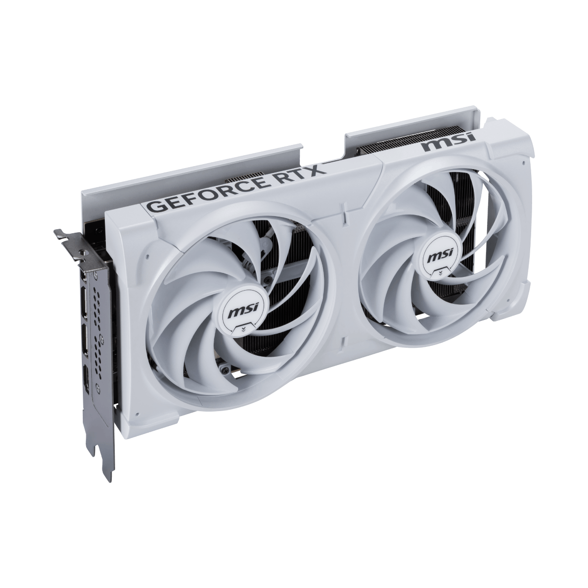 Tarjeta grafica de MSI NVIDIA G GeForce RTX 5070 VENTUS 2X en blanco