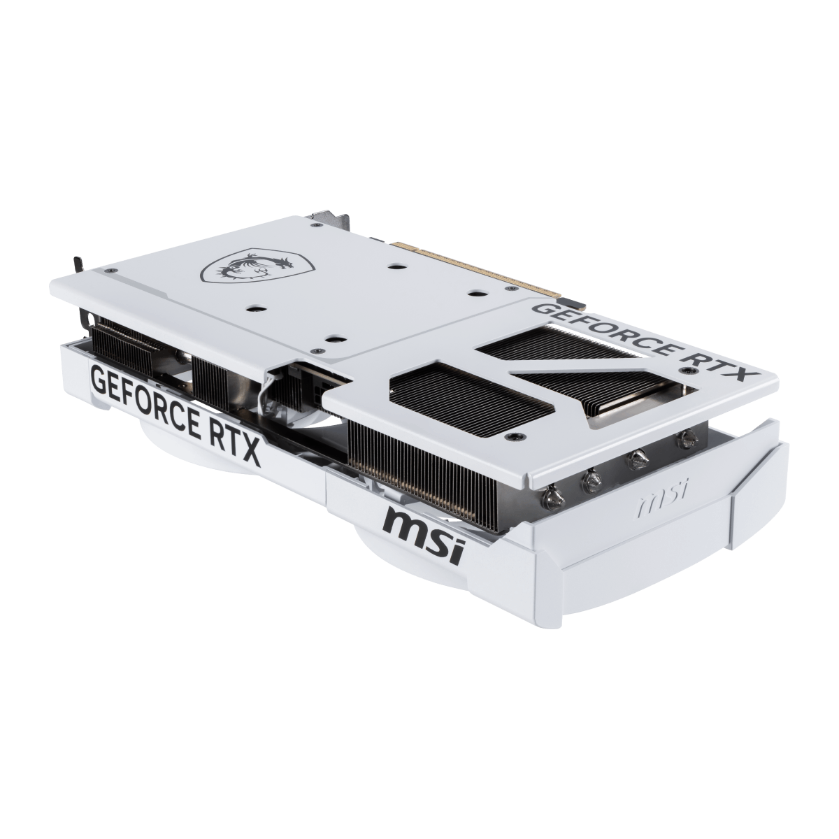 Tarjeta grafica de MSI NVIDIA G GeForce RTX 5070 VENTUS 2X en blanco