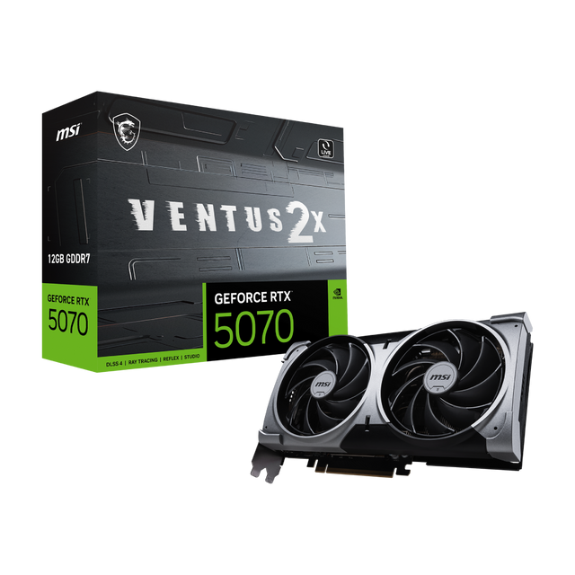 Tarjeta grafica de MSI NVIDIA GeForce RTX 5070 Ventus 2X