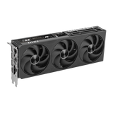 Tarjeta gráfica MSI GeForce RTX 5080 16G INSPIRE 3X OC negra, con disipador y conectores de video visibles.