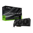 Tarjeta gráfica MSI GeForce RTX 5080 16G INSPIRE 3X OC en color negro, con disipador y ventiladores para alto rendimiento gaming.