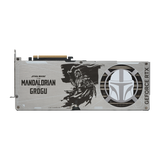 Tarjeta gráfica MSI GeForce RTX 5080 16G The Mandalorian y Grogu Edition OC, con diseño temático en la imagen.