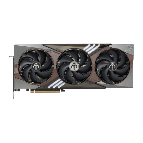 Tarjeta gráfica MSI GeForce RTX 5080 16G The Mandalorian y Grogu Edition OC, con diseño temático y componentes de alta gama.