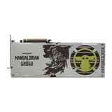 Tarjeta gráfica MSI GeForce RTX 5080 16G The Mandalorian y Grogu Edition OC, con diseño temático en la imagen.