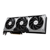 Tarjeta gráfica MSI GeForce RTX 5080 16G VENTUS 3X OC con disipador de aluminio y ventiladores en la tarjeta VGA.