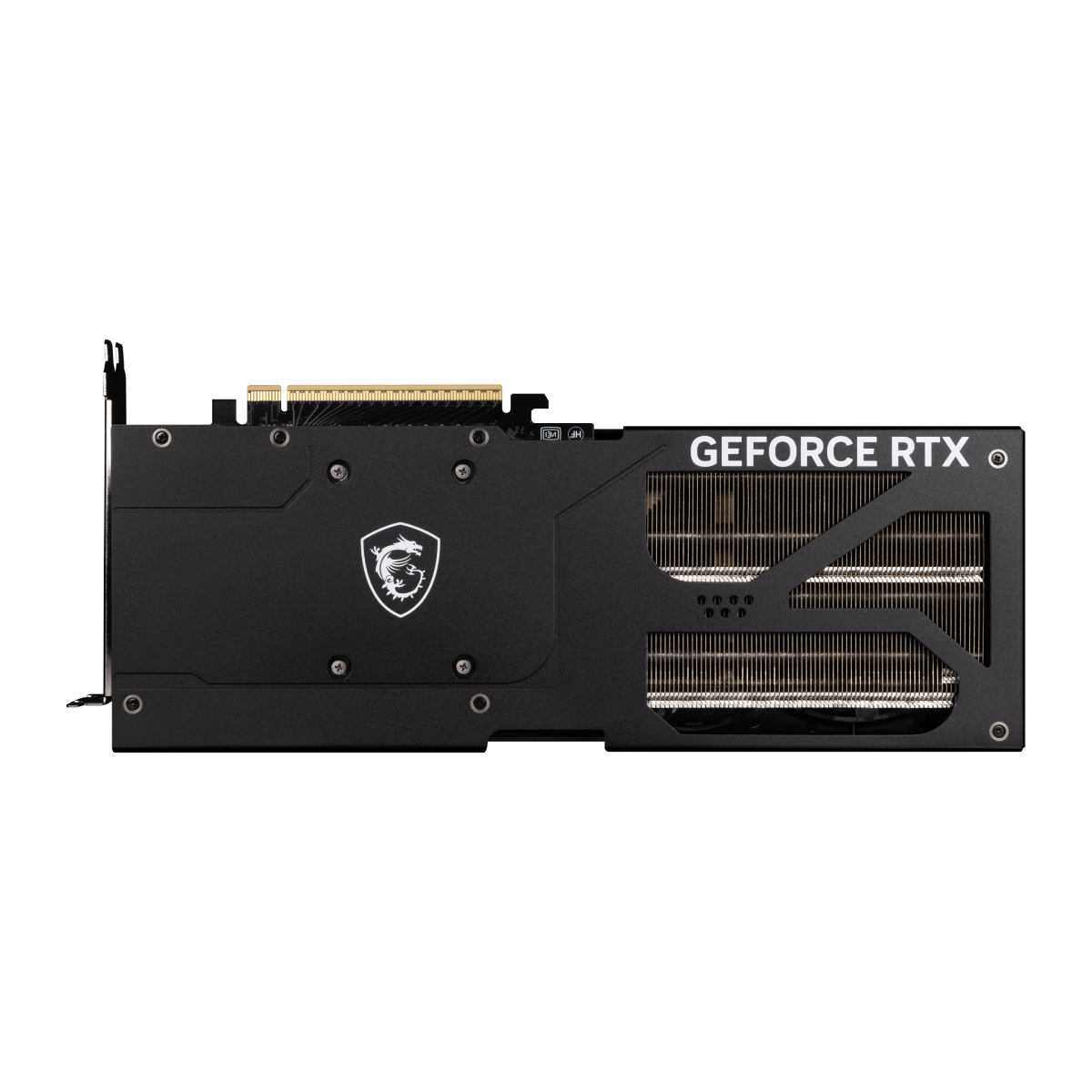 Tarjeta gráfica MSI GeForce RTX 5080 16G VENTUS 3X OC con disipador de ventiladores y diseño compacto, vista frontal de la VGA.