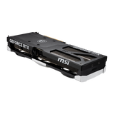 Tarjeta gráfica MSI GeForce RTX 5080 16G VENTUS 3X OC con disipador negro y ventiladores en la tarjeta VGA para gaming y rendimiento.