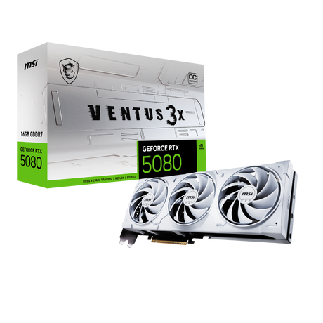 tarjeta grafica msi nvidia geforce rtx 5080 ventus 3x oc white