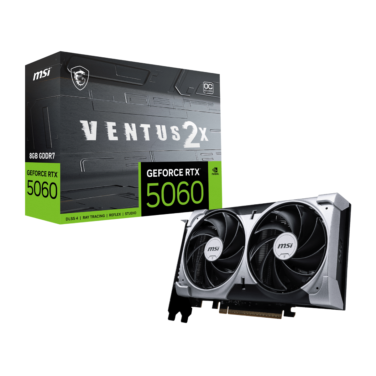 Tarjeta grafica MSI NVIDIA RTX 5060 8G Ventus 2X OC