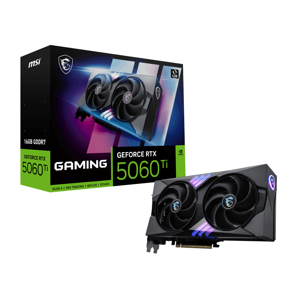 Tarjeta grafica de NVIDIA MSI GeForce RTX 5060 Ti GAMING