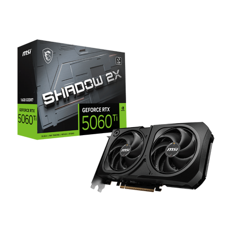 Tarjeta grafica de NVIDIA MSI GeForce RTX 5060 Ti SHADOW 2X PLUS