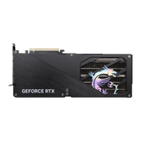 Tarjeta gráfica MSI GeForce RTX 5070 Ti 16G GAMING TRIO con disipador y ventiladores, vista frontal de la tarjeta VGA.