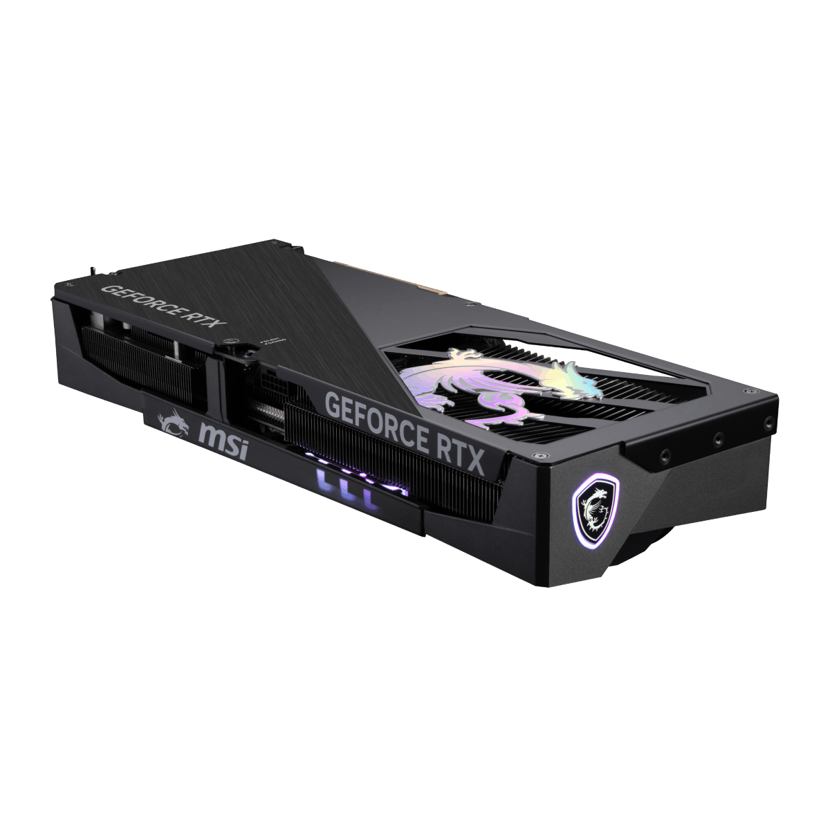 Tarjeta gráfica MSI GeForce RTX 5070 Ti 16G GAMING TRIO, con disipador y ventiladores, vista frontal en imagen.