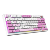 Teclado gaming inalambrico de MSI Forge GK600 TKL W VIOLET