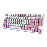 Teclado gaming inalambrico de MSI Forge GK600 TKL W VIOLET