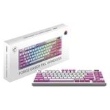 Teclado gaming inalambrico de MSI Forge GK600 TKL W VIOLET