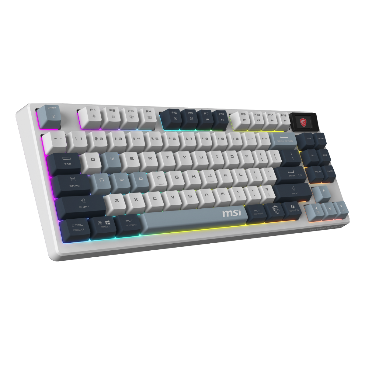 TECLADO MSI GAMING FORGE GK600 TKL (Blanco-Gris)