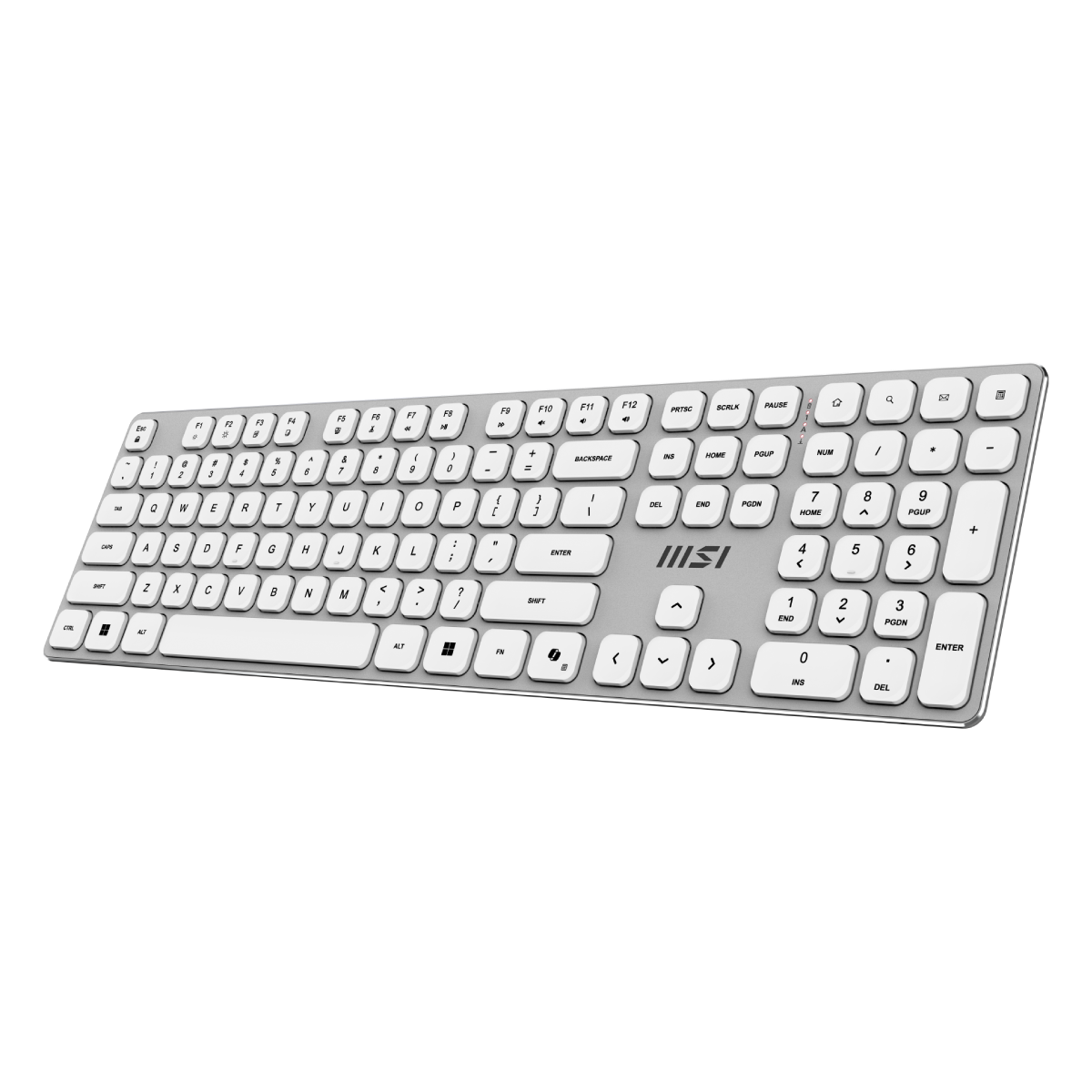 Teclado de MSI Forge K210 inalambrico en blanco