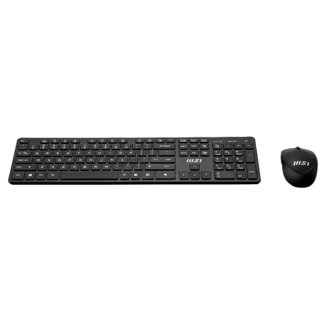 Teclado y ratón inalámbricos MSI Wireless Combo Copilot PRO, diseño ergonómico y funcional en color negro.