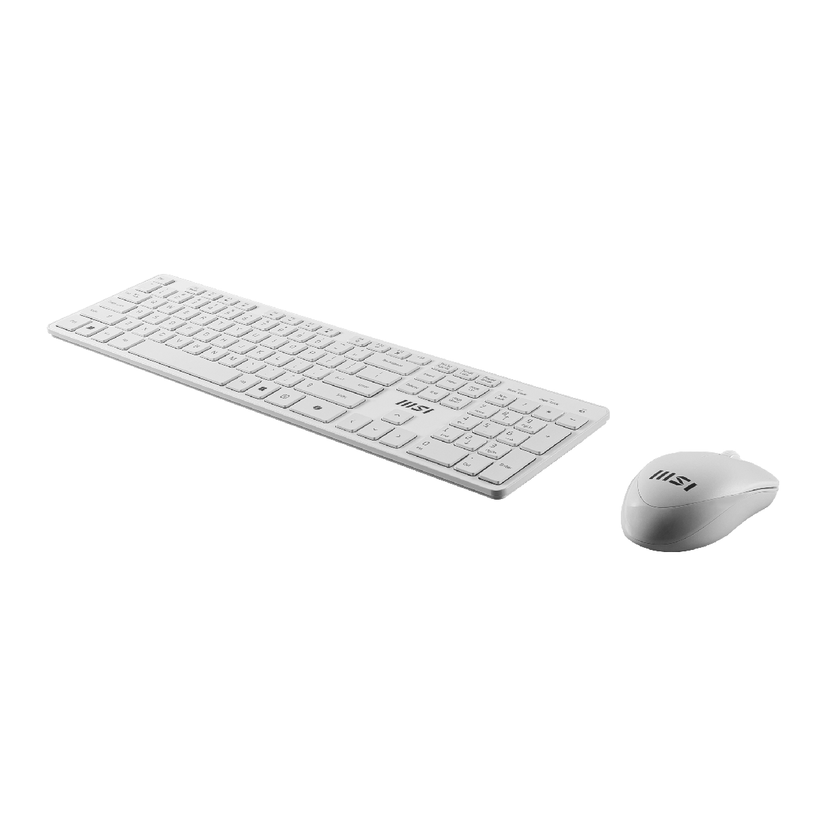 Teclado y ratón inalámbricos MSI Wireless Combo Copilot PRO en color blanco, diseño elegante y funcional para oficina y gaming.
